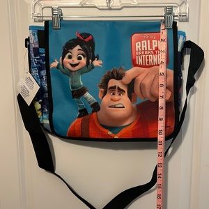 BNWT Wreck it Ralph break s the internet messenger bag.
